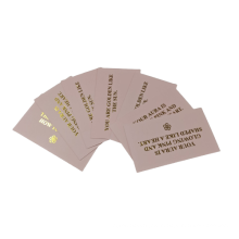 Luxery White paper  gold foil  printed logo paper card